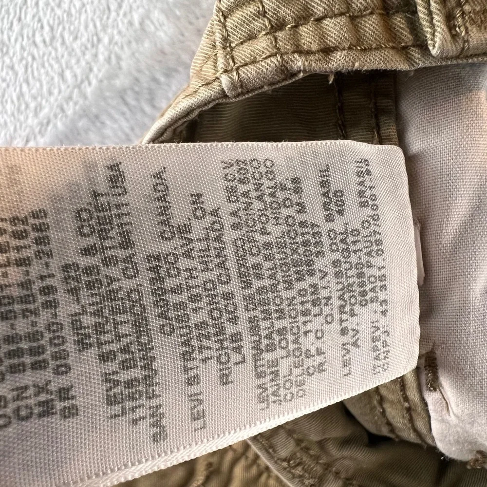 Levis Mens Cargo Shorts Tan Khaki Cotton Multi Pocket Casual Outdoors Size 32